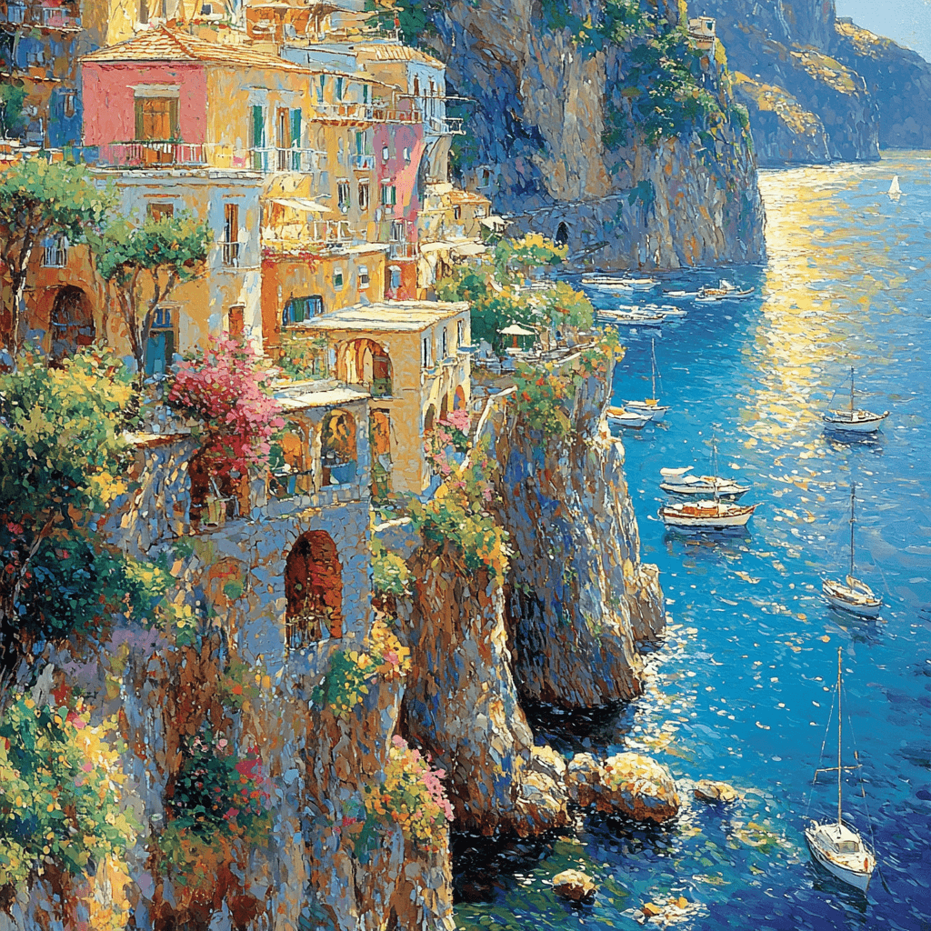 Amalfi Coast - Italy Painting Diamond Kit