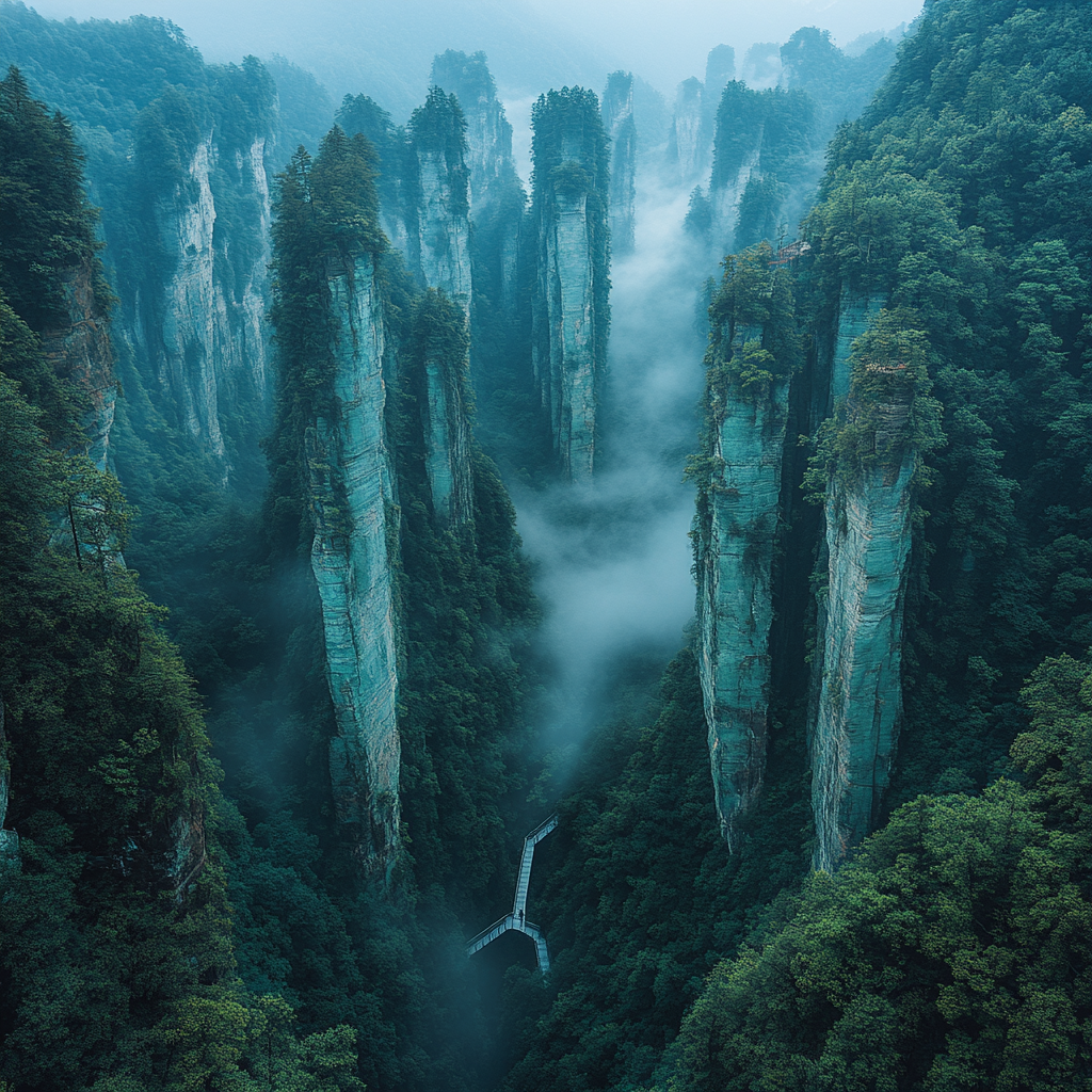 Zhangjiajie Avatar Pillar Forest diamonded painting kits