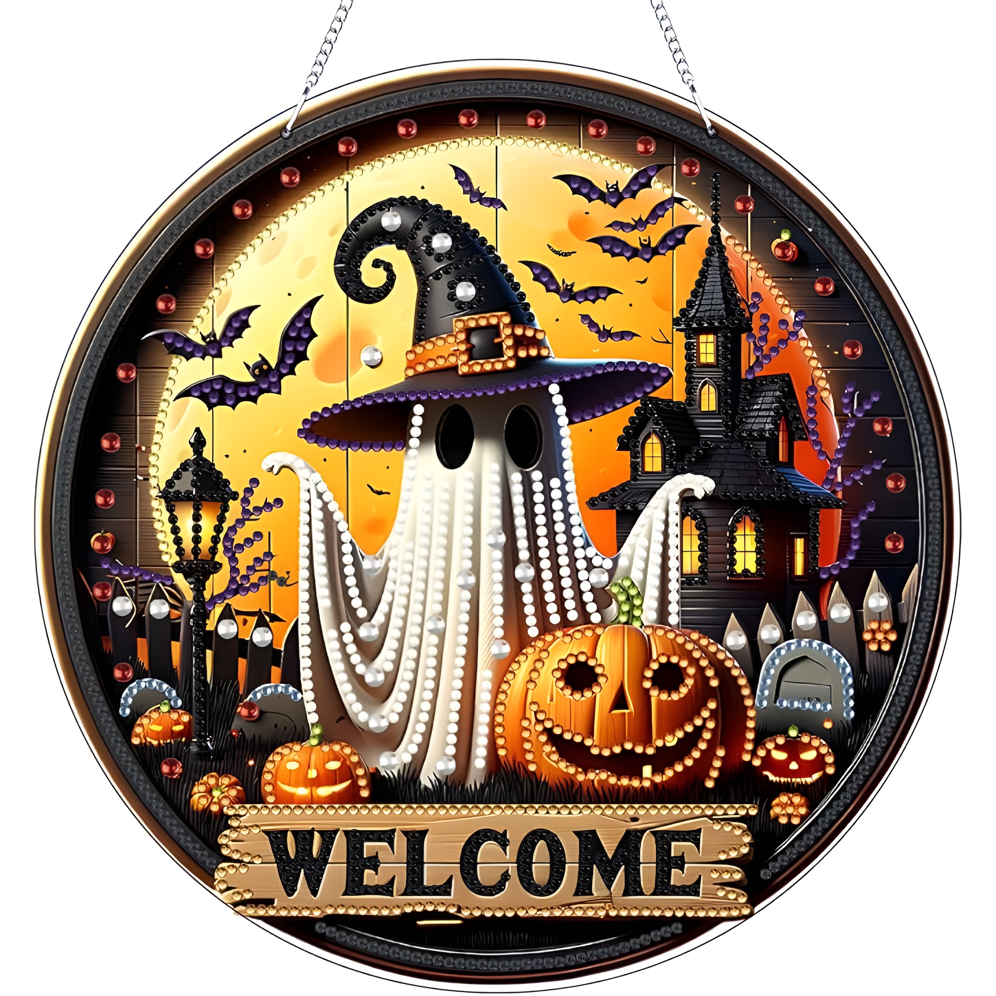 DIY Christmas Ornament Diamond Art Kit with Double Sided Design