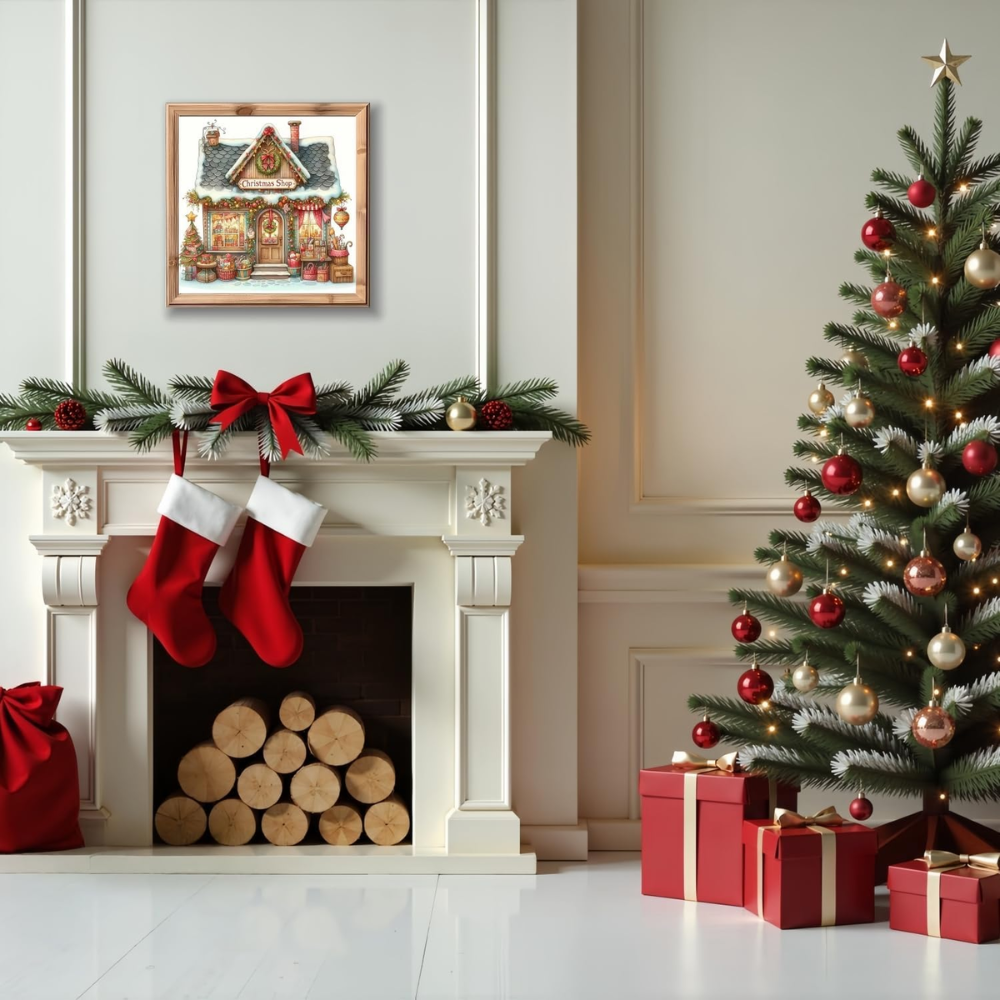 Christmas House Themed Diamond Art Painting Kit