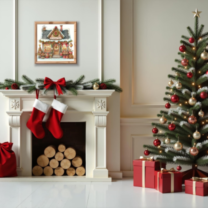 Christmas House Themed Diamond Art Painting Kit