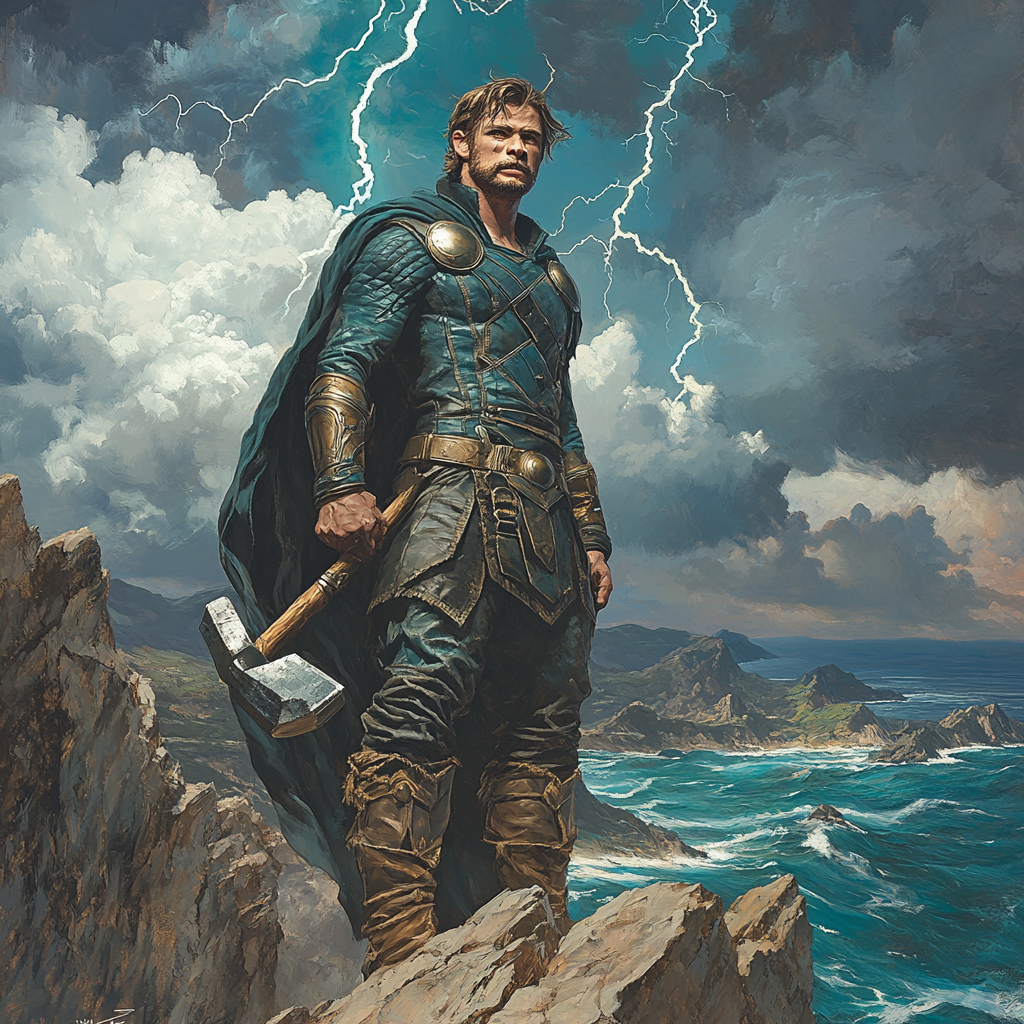 Chris Hemsworth: Thunder On The Bronze Horizon DIY paint by diamonds