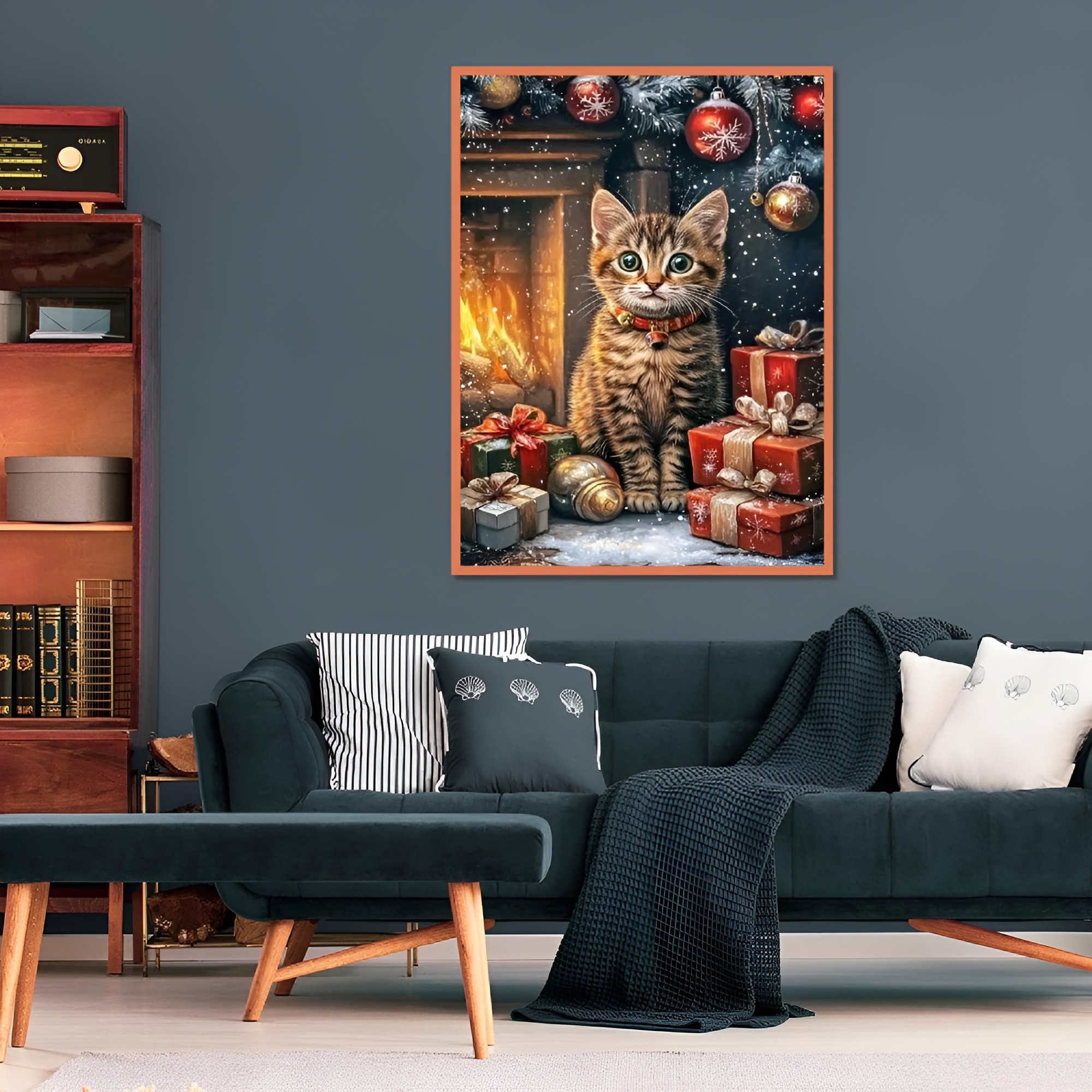 DIY 5D Diamond Art Kit for Adults with Gnome and Snowman Holiday Theme