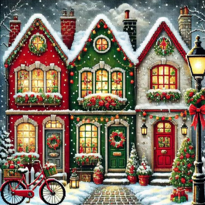 Christmas House Themed Diamond Art Painting Kit