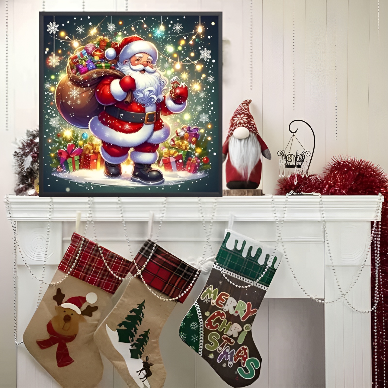 Round Full Drill 5D Christmas Diamond Painting Art Kits