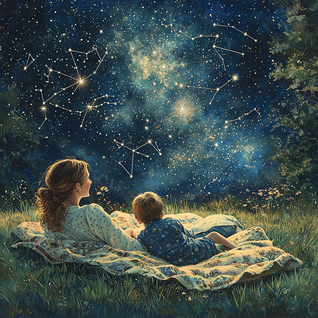 Cosmic Explorers: A Night Under The Stars Diamonded Painting Kits