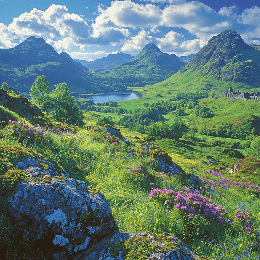 The Scottish Highlands - Scotland Painting Diamond Kit