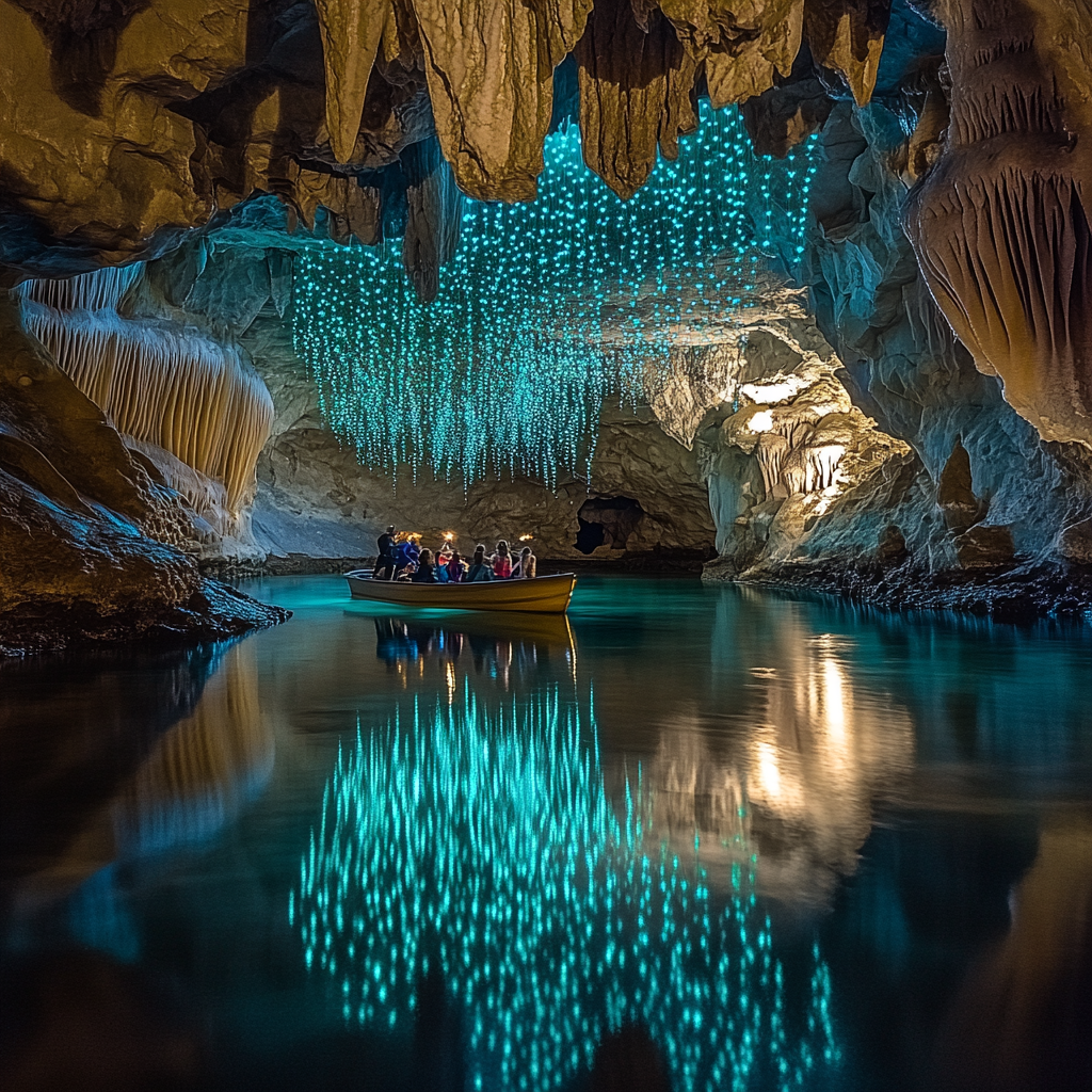 Waitomo Glowworm Caves - New Zealand painting diamond kit