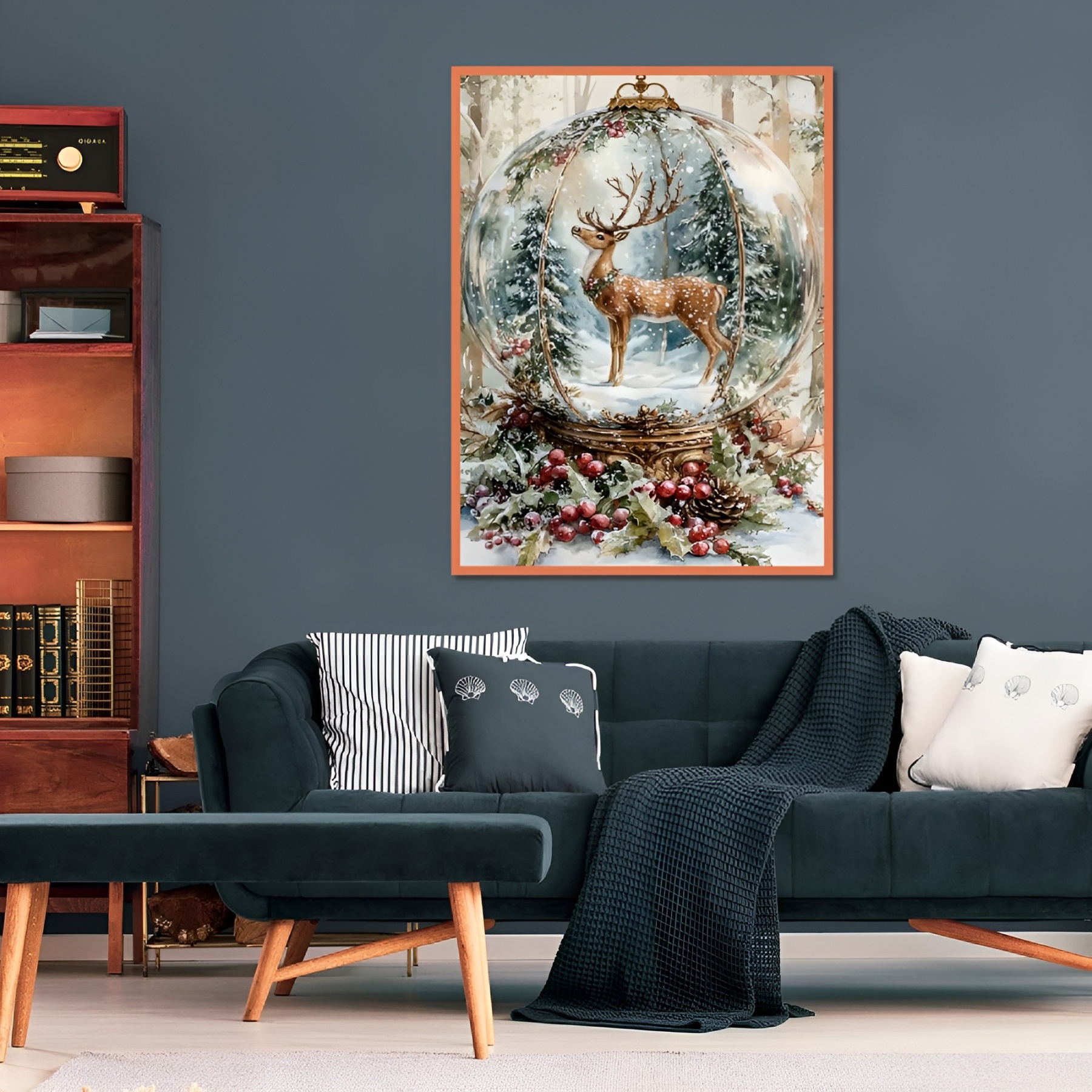 DIY 5D Diamond Art Kit for Adults with Gnome and Snowman Holiday Theme