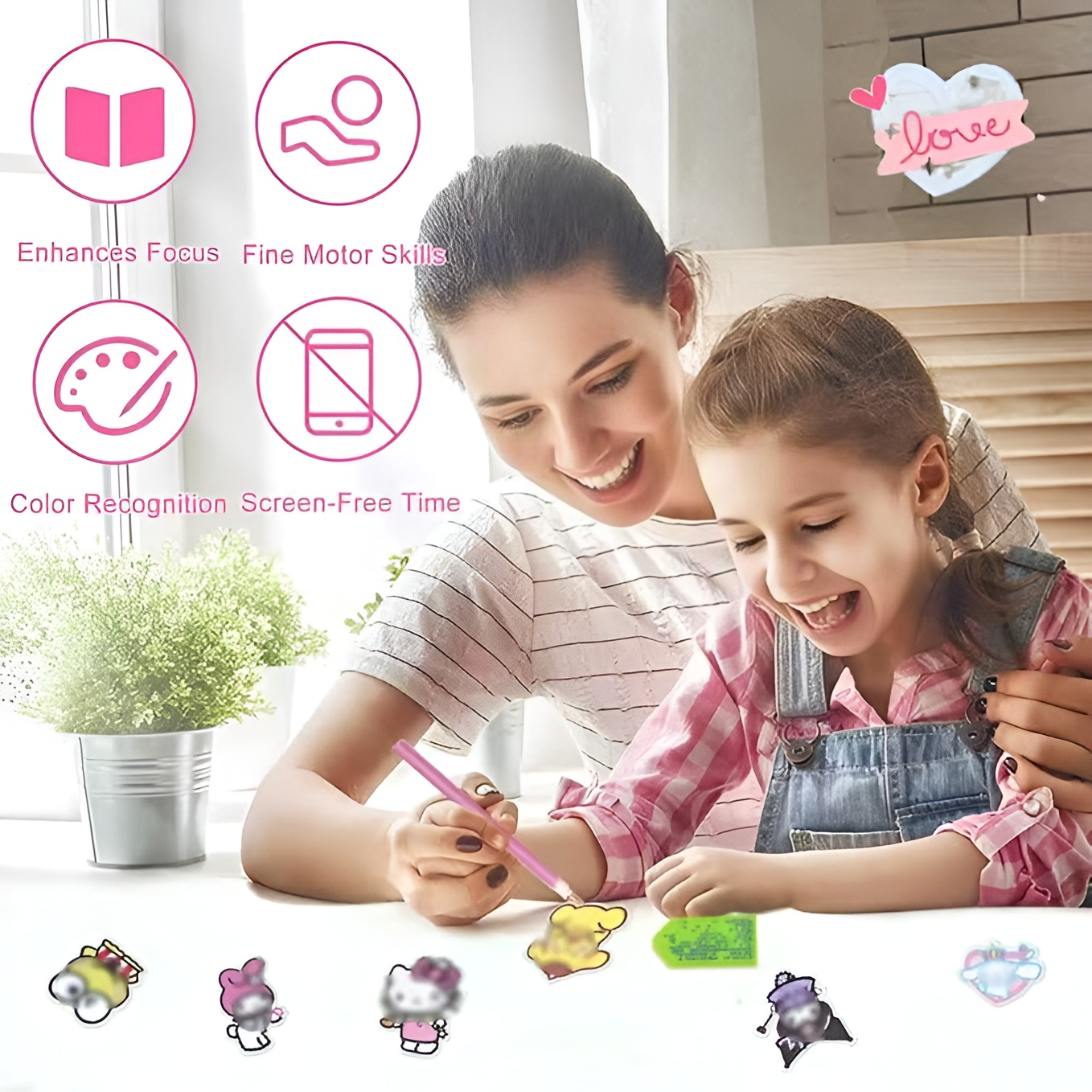 6Pcs Make Your Own GEM Art Keychains