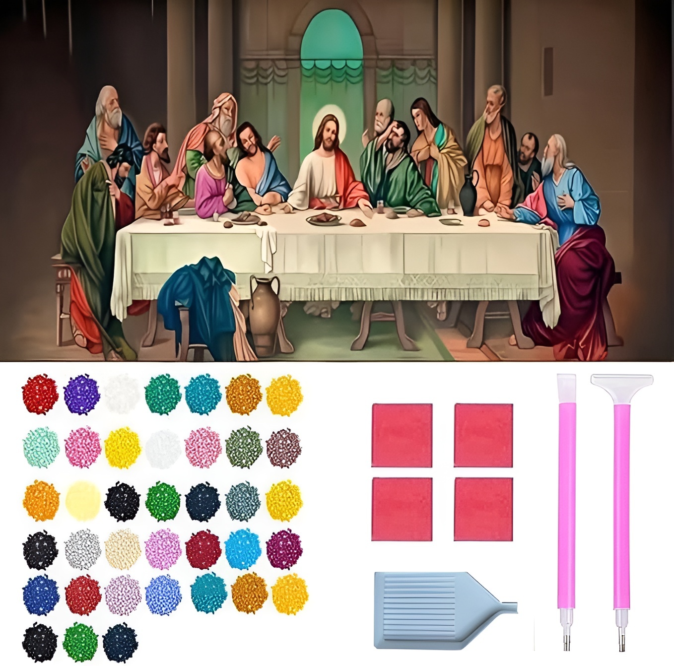 5D Jesus Diamond Painting Kit for Adults with Full Drill Round Beads