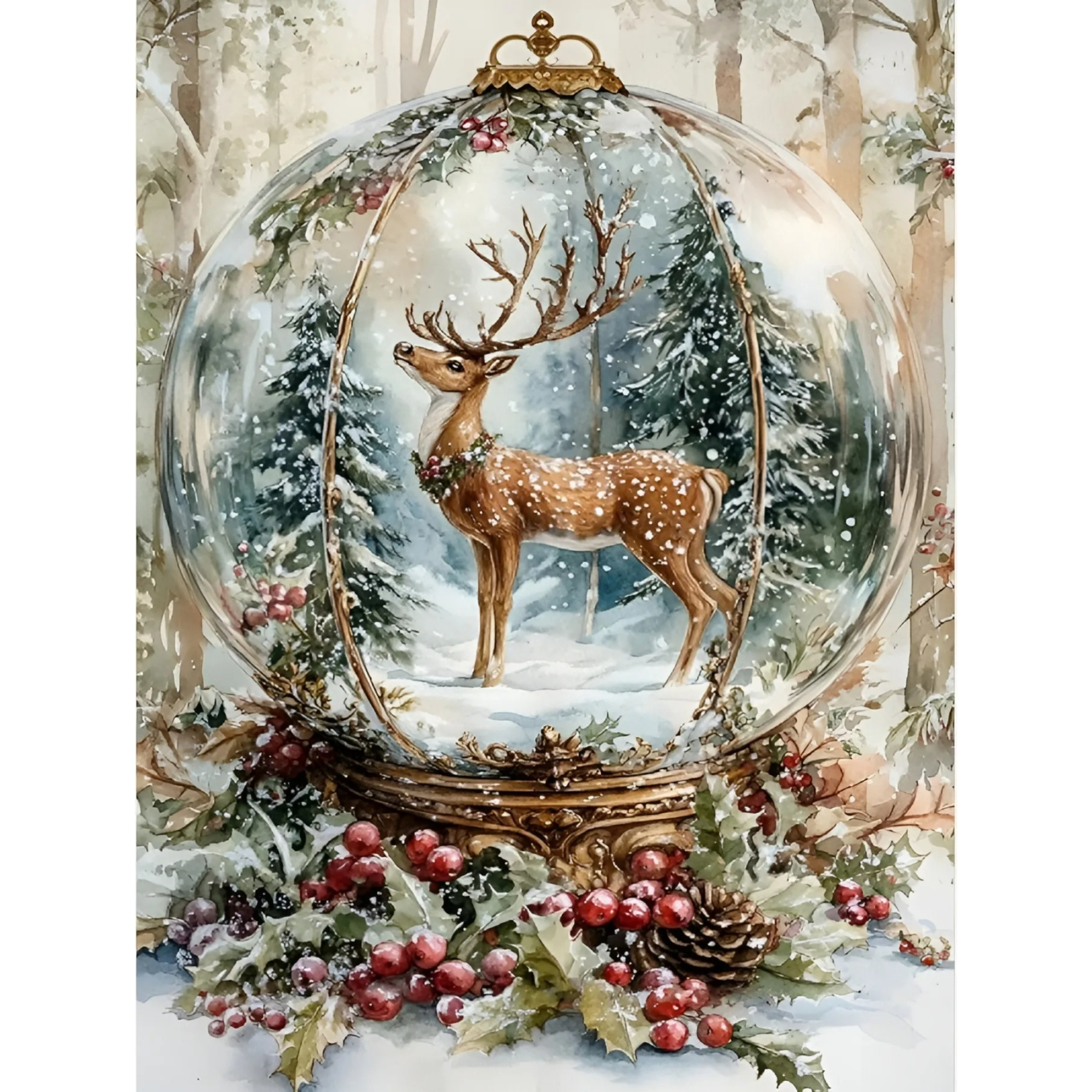 DIY 5D Diamond Art Kit for Adults with Gnome and Snowman Holiday Theme