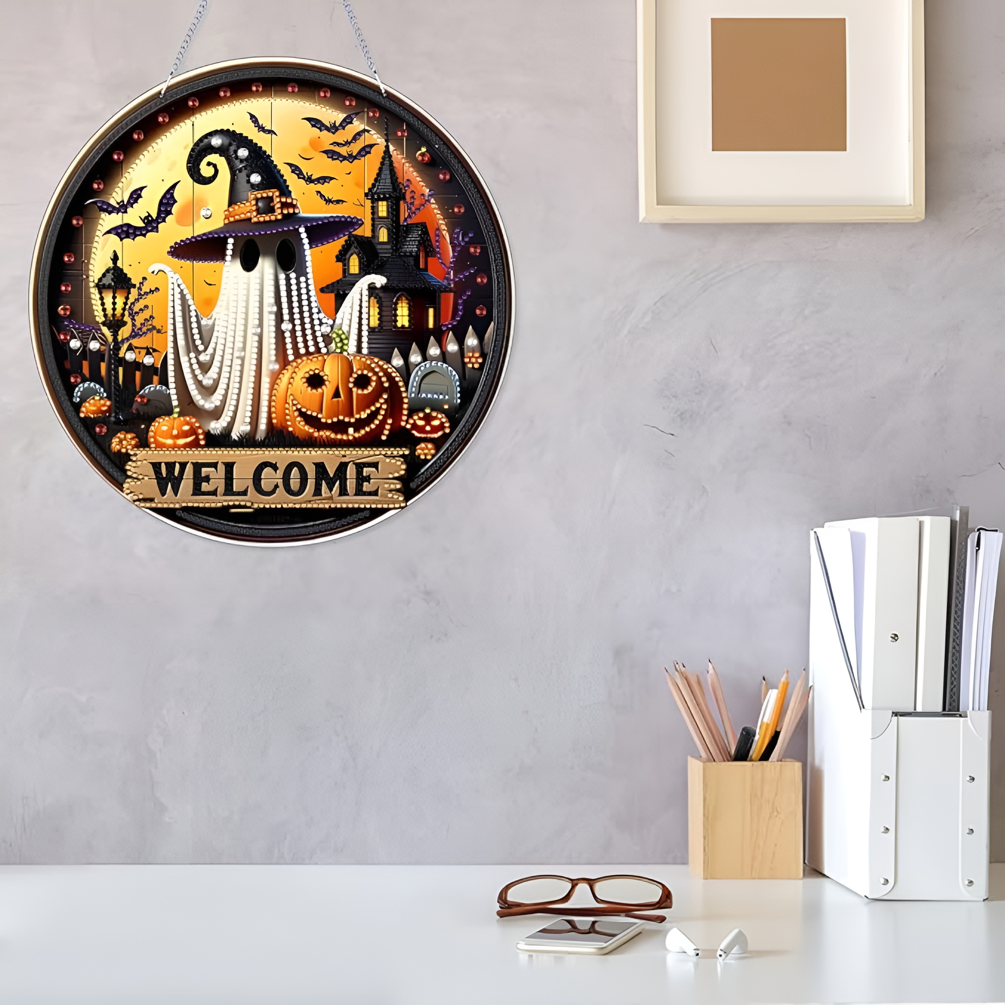 DIY Christmas Ornament Diamond Art Kit with Double Sided Design