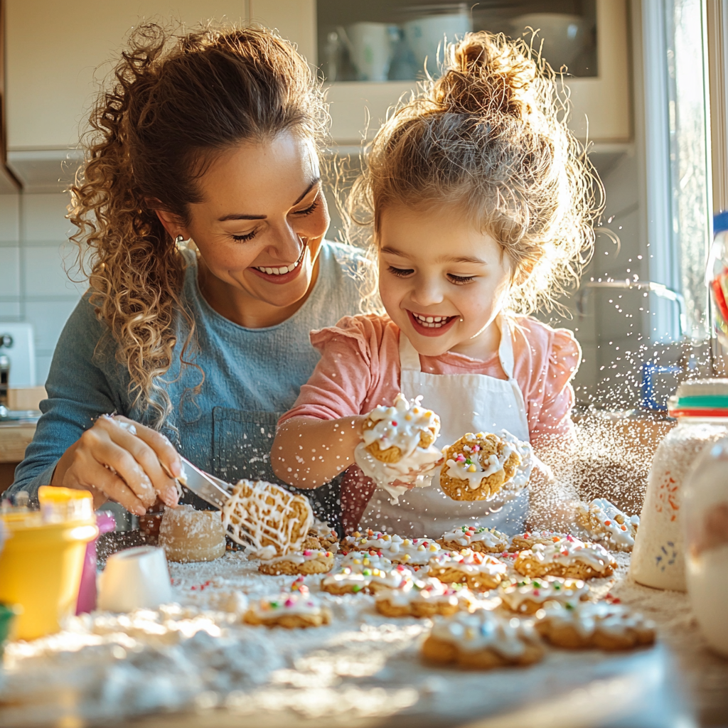 Joyful Hearts: A Day Of Baking Together Paint By Color