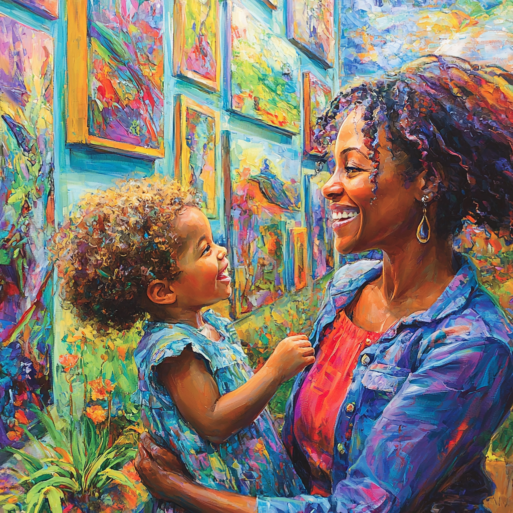 Timeless Bond: A Day In The Museum Of Memories Painting By Diamonds Kit