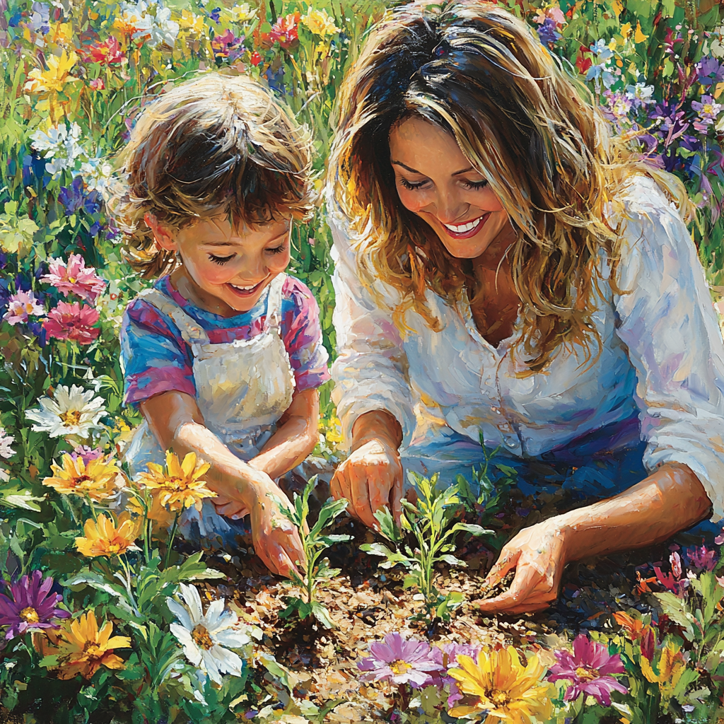 Garden Of Growth: Planting Seeds Of Love Together Paint By Diamonds Kits