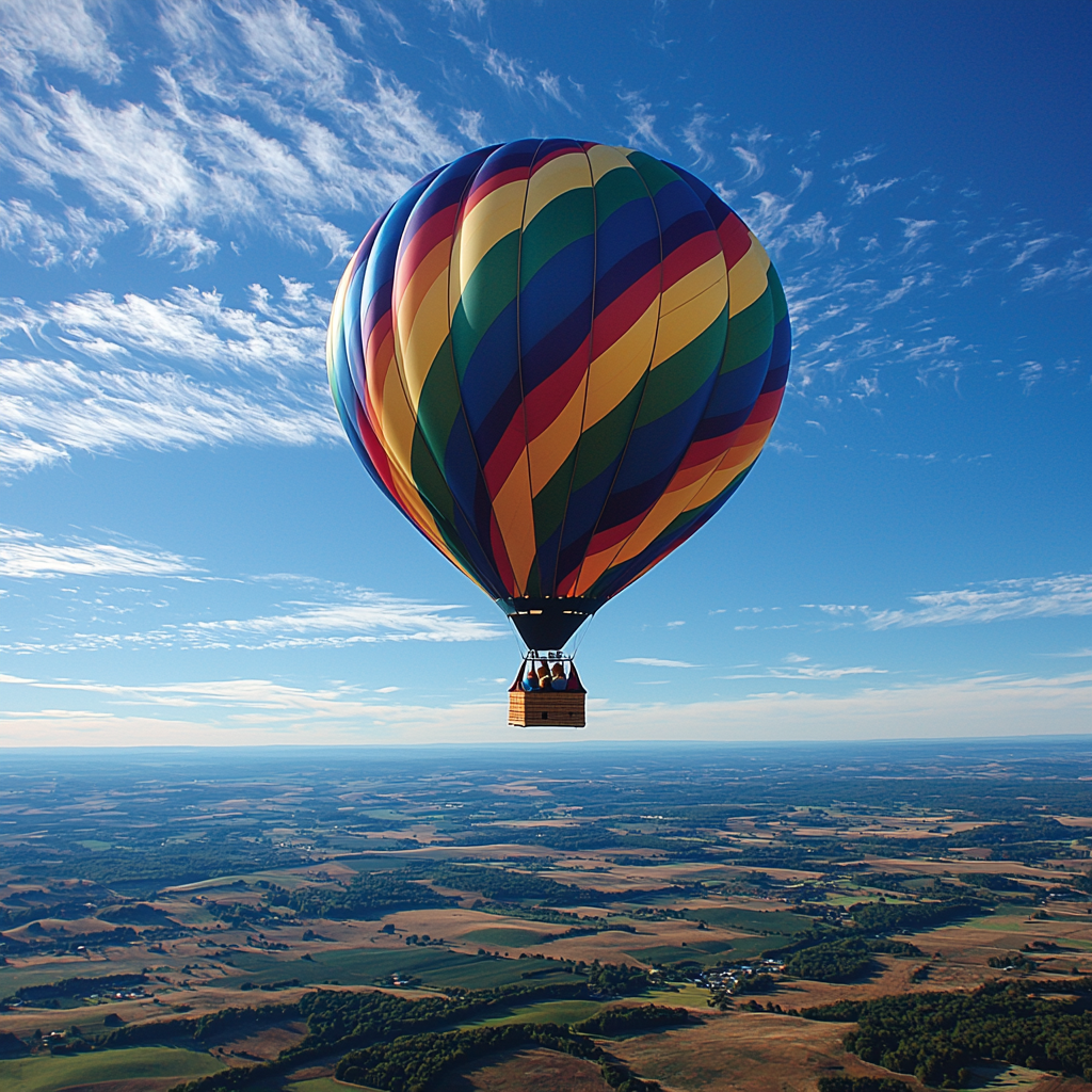 Adventures In The Sky: A Family Hot Air Balloon Ride Paint By Diamonds Kits