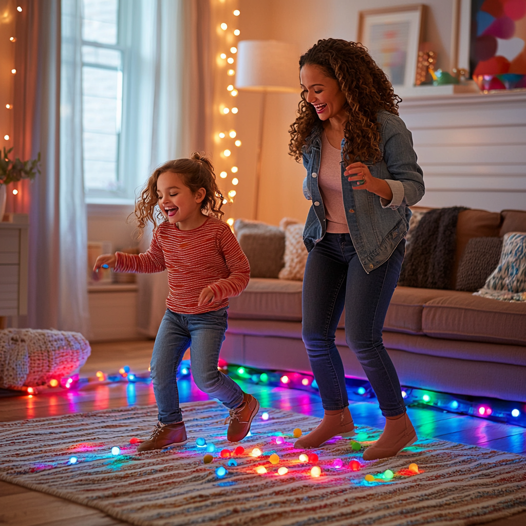 Sweet Sounds Of Laughter: A Mother-Child Music Night Diamonded Painting Kits