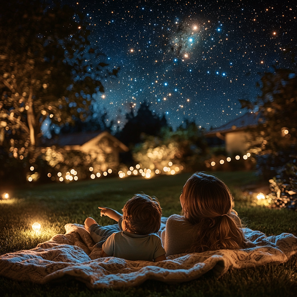 Under The Stars: An Evening Of Stargazing Painting By Diamonds Kit