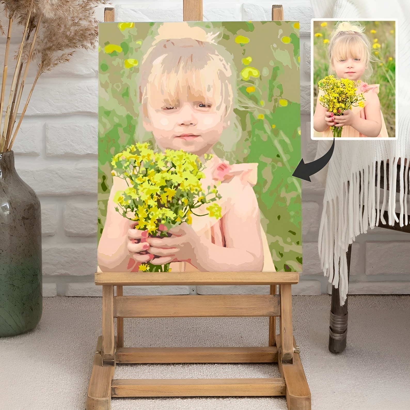 Paint by Numbers for Adult, Custom Paint by Numbers Kits, Personalized DIY Portrait Painting from Photo, Customized Gift, Birthday Present