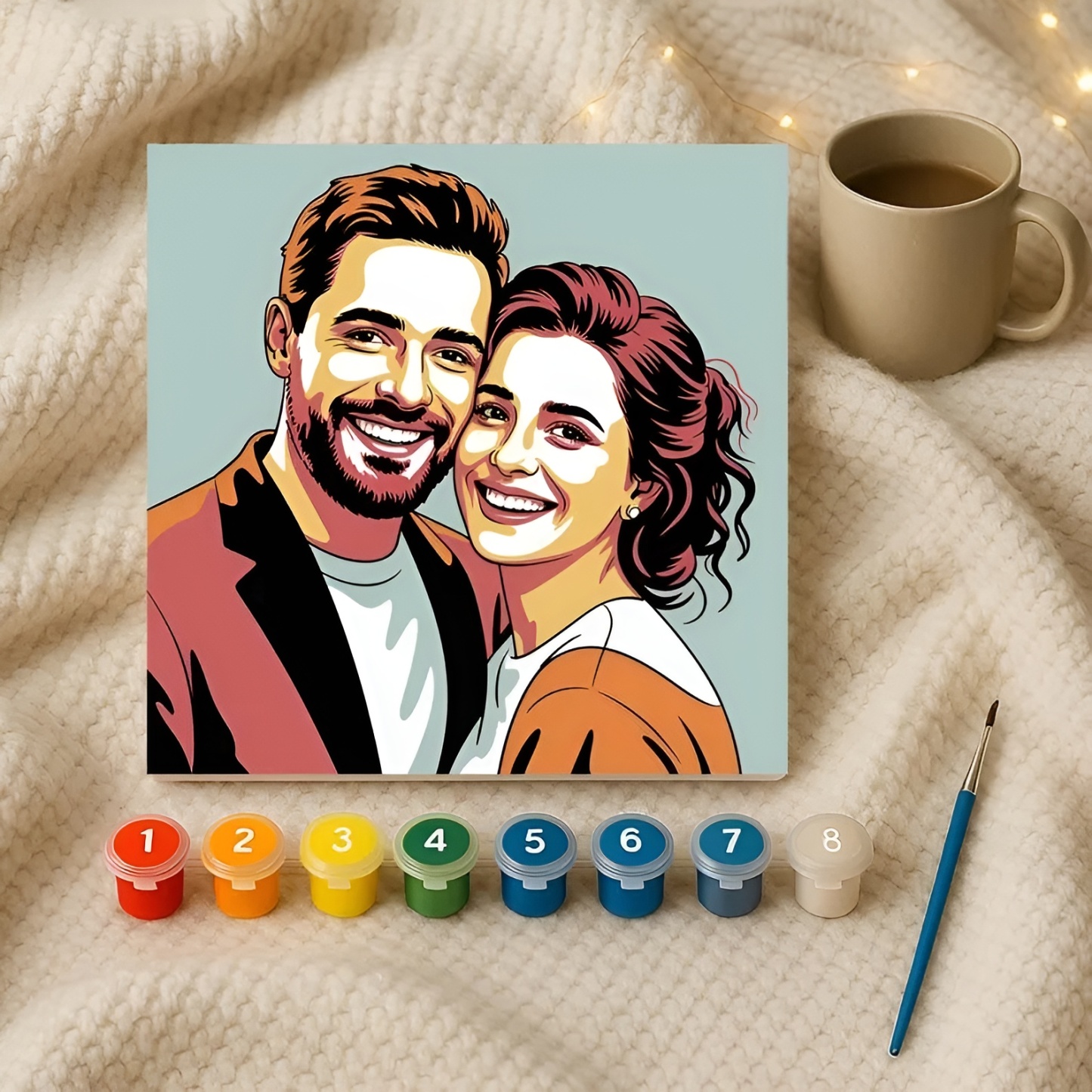 Custom Couple Paint By Number Portrait