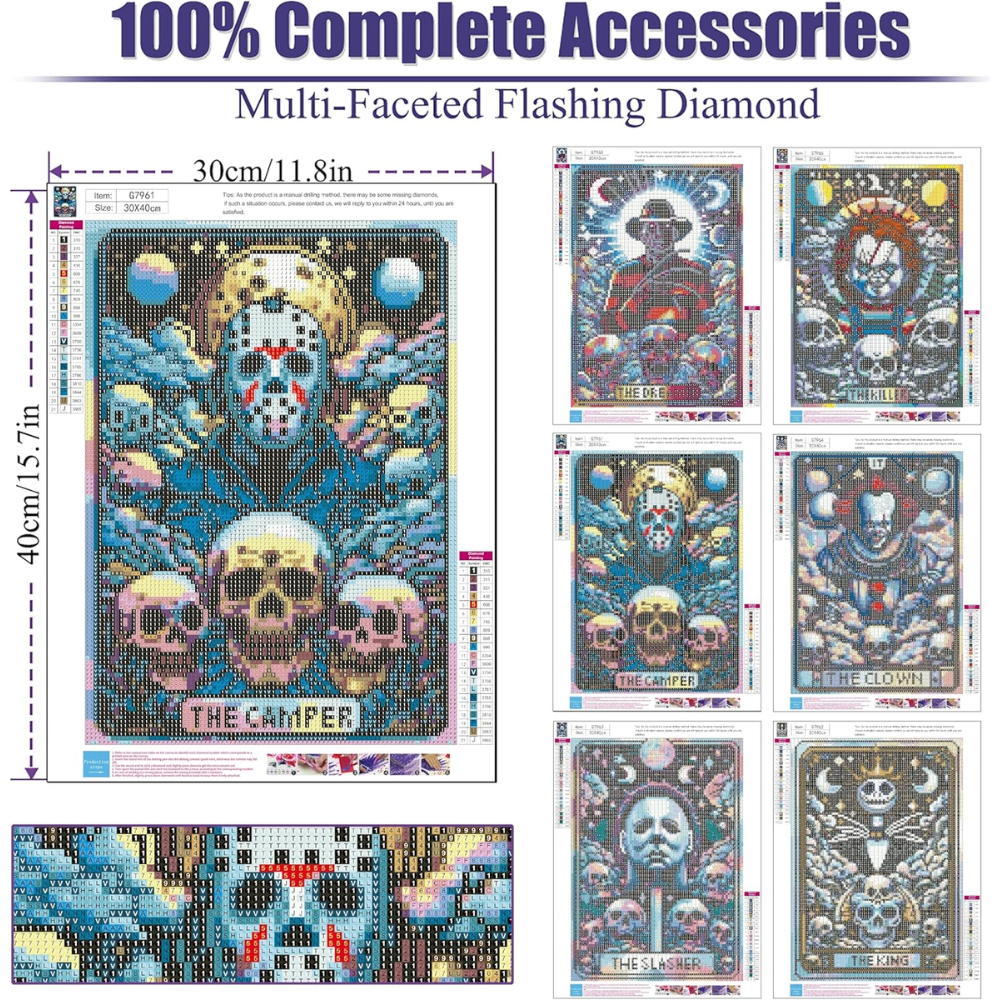 Pack Of 6 Halloween Paint By Diamonds DIY Kits