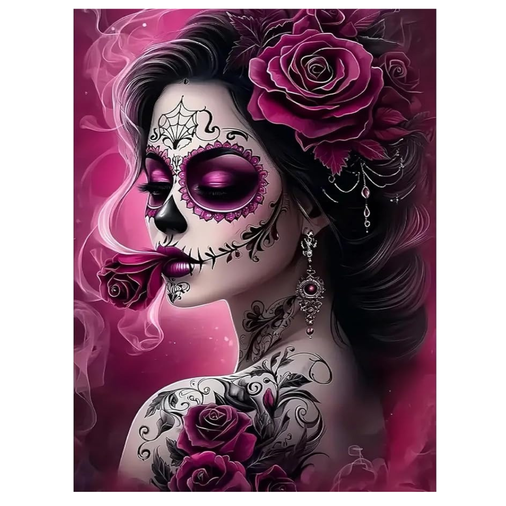 Halloween Gothic Rose Paint By Diamond Kit