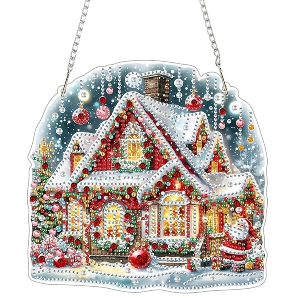 DIY Hanging Diamond Art Kit for Adults with Acrylic Board