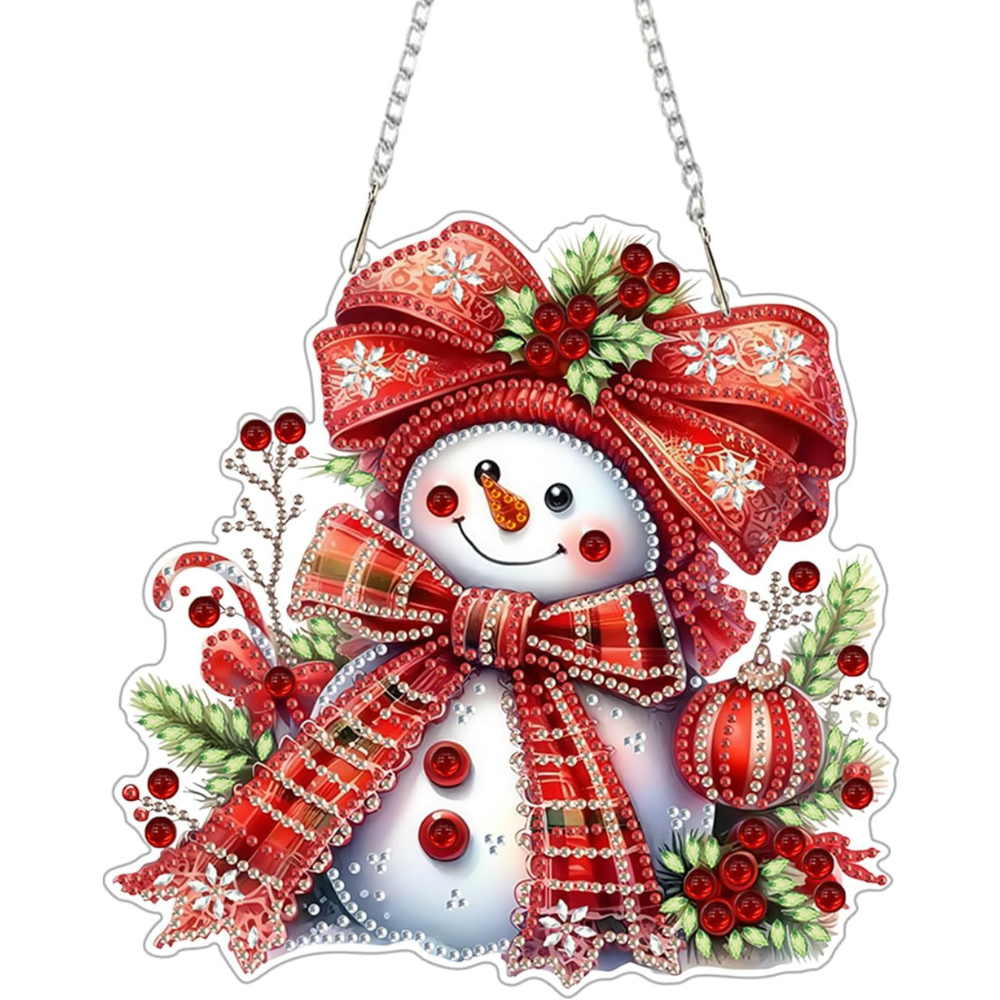 Snowman Diamond Painting Kit for Christmas Decorations and DIY Home Craft