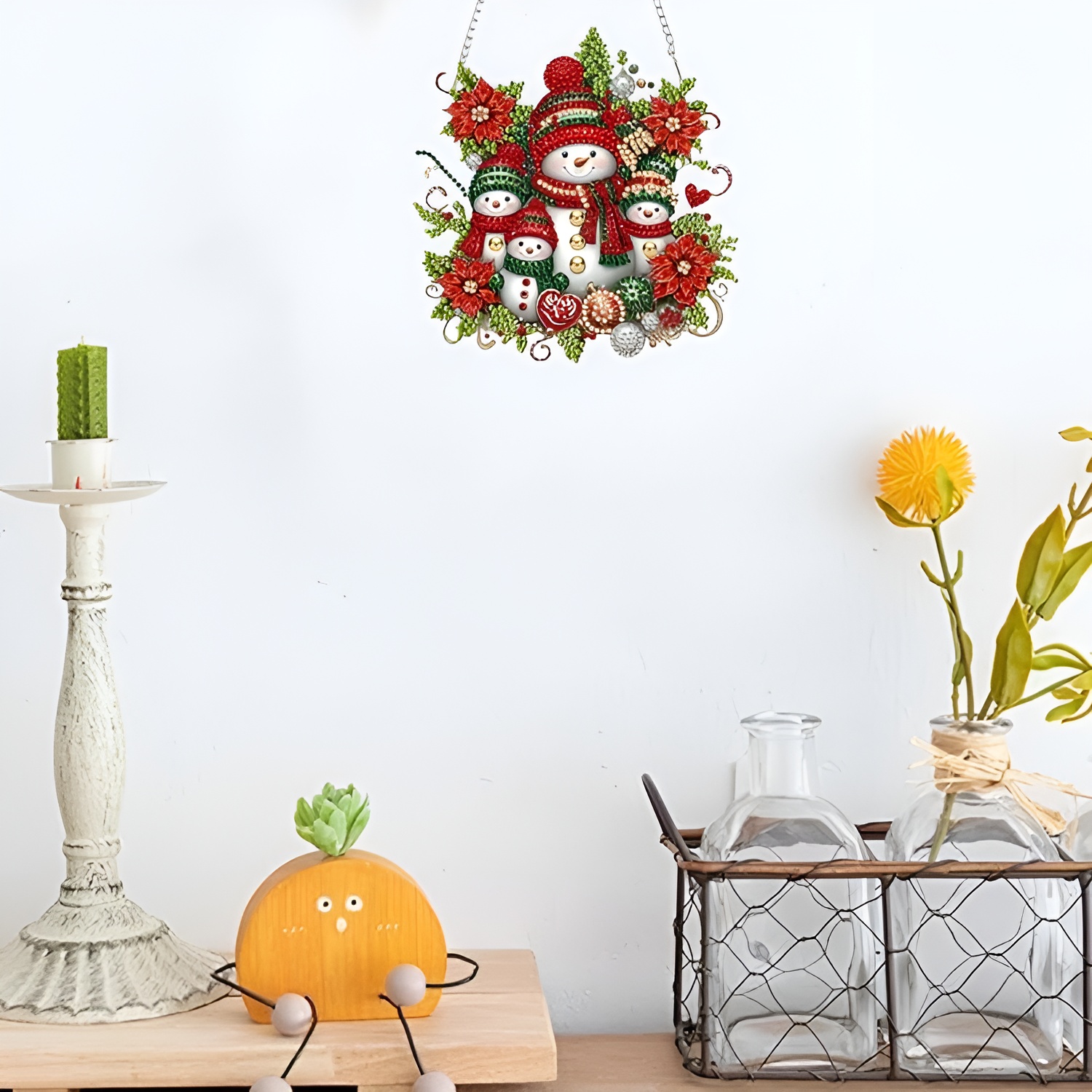 5D Crystal Diamond Painting Kit for Christmas Wall and Window Display