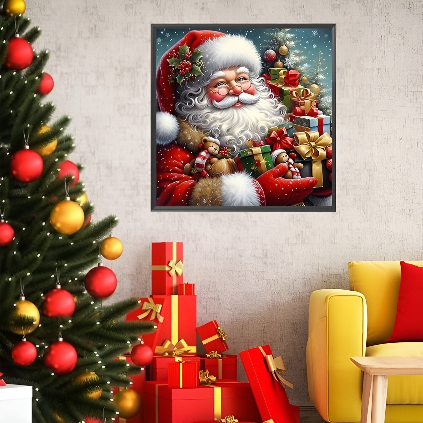Santa Claus DIY 5D Winter Christmas Diamond Art Kits for Adults