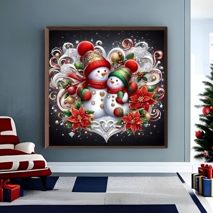 5D Round Full Drill Winter Gem Painting Crafts Kit