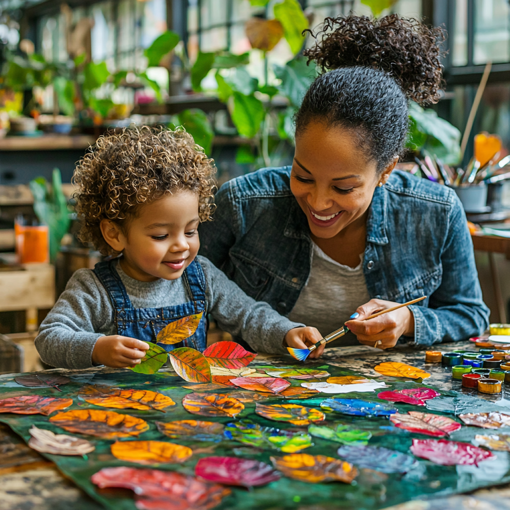 Nature's Canvas: Making Leaf Prints Paint By Color