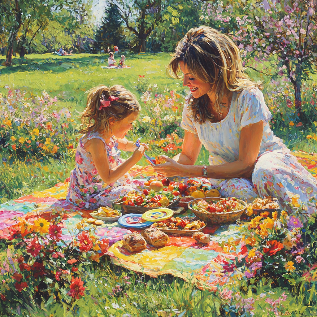 Sunshine Delights: A Day Of Picnic And Play Paint By Diamond