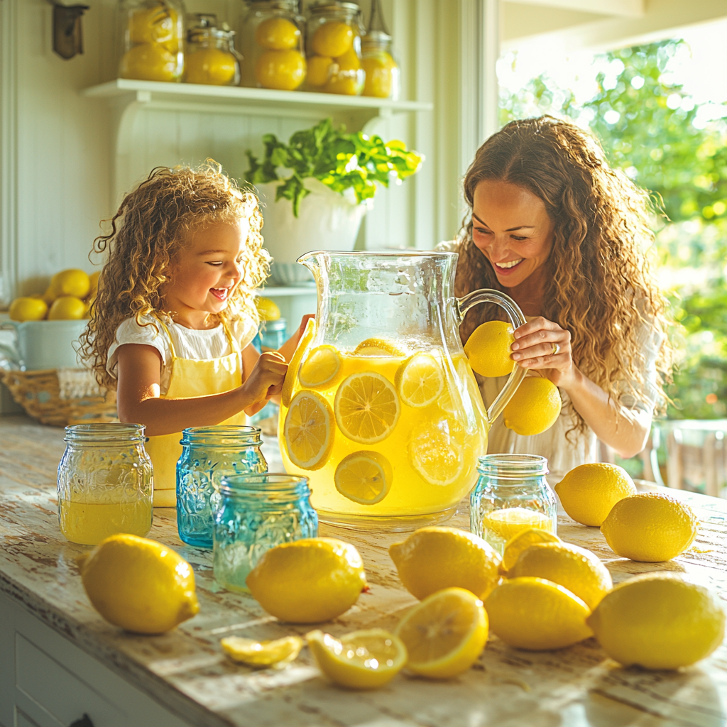 Sunshine In A Jar: Crafting Homemade Lemonade Together Paint By Diamond