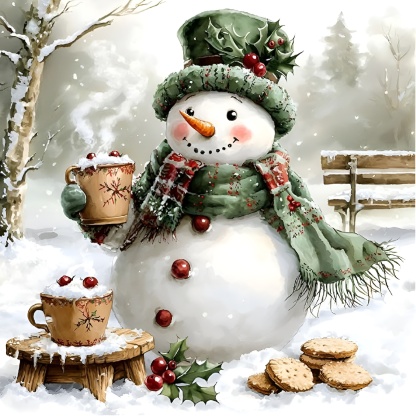 DIY 5D Diamond Art Kit for Adults with Gnome and Snowman Holiday Theme