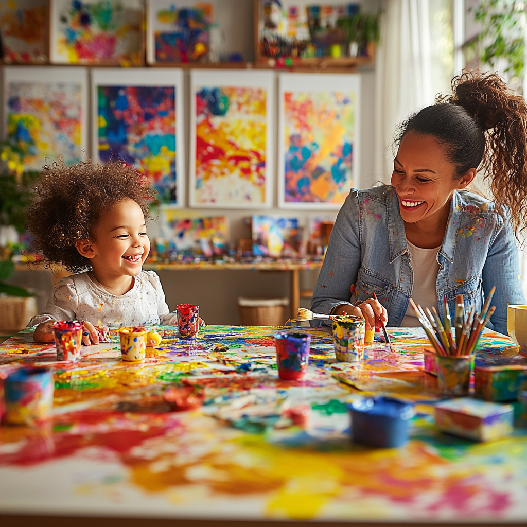 Kaleidoscope Of Love: A Family Art Session Paint By Diamond