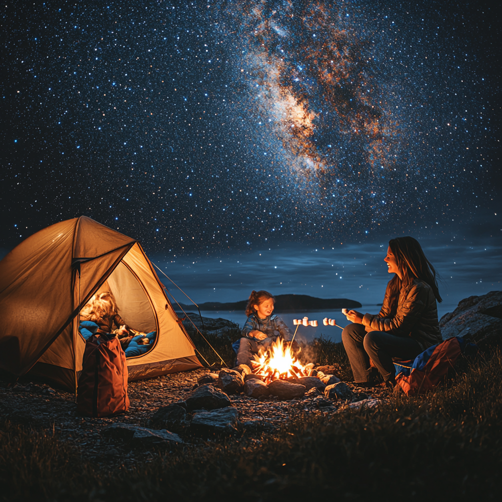 The Magic Of Nature: A Family Camping Adventure Paint By Color