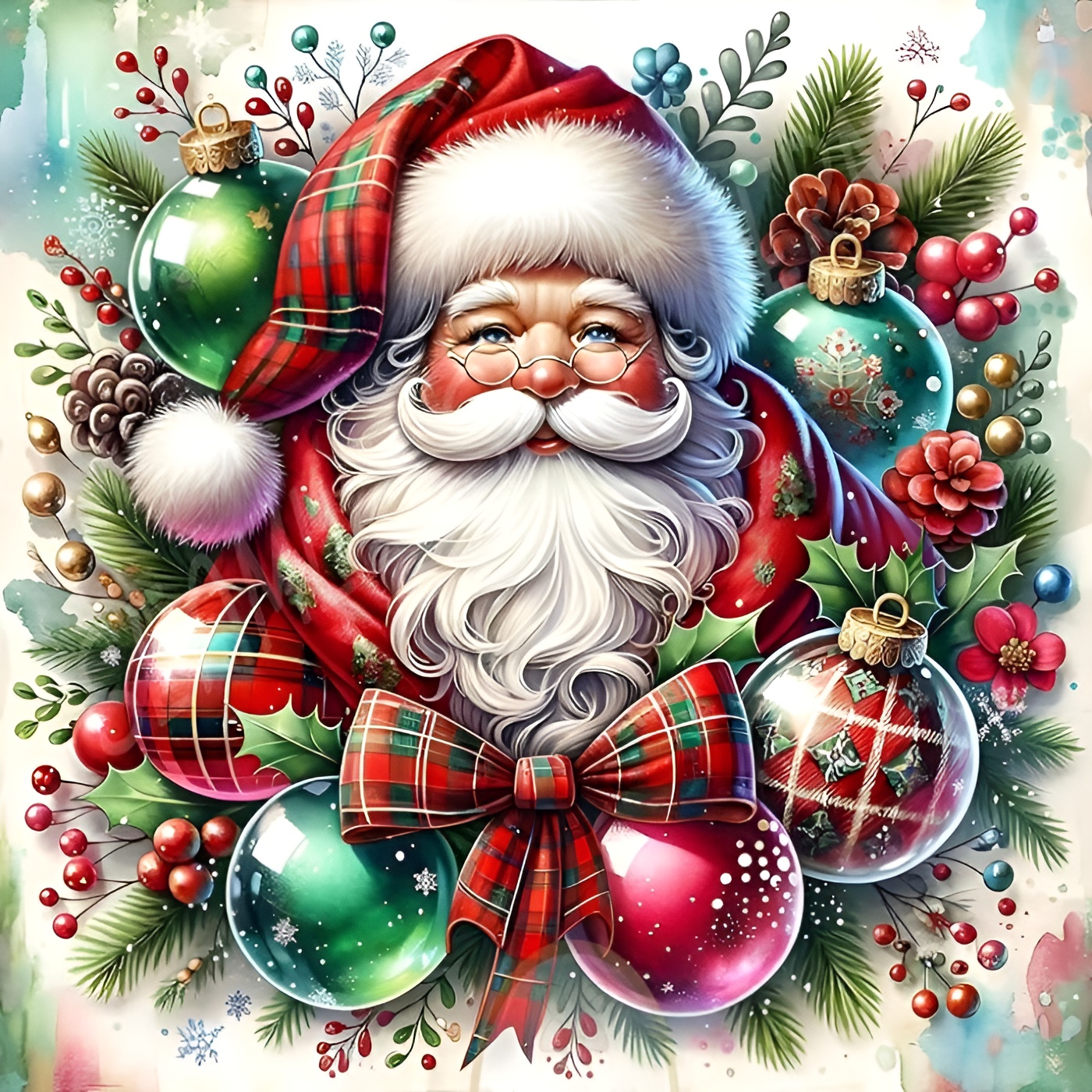 DIY 5D Christmas Diamond Art Kit with Round Drill for Holiday Decor