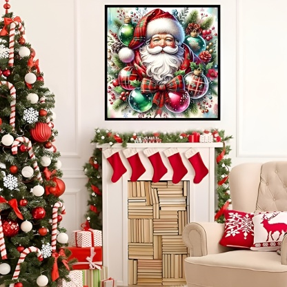 DIY 5D Christmas Diamond Art Kit with Round Drill for Holiday Decor