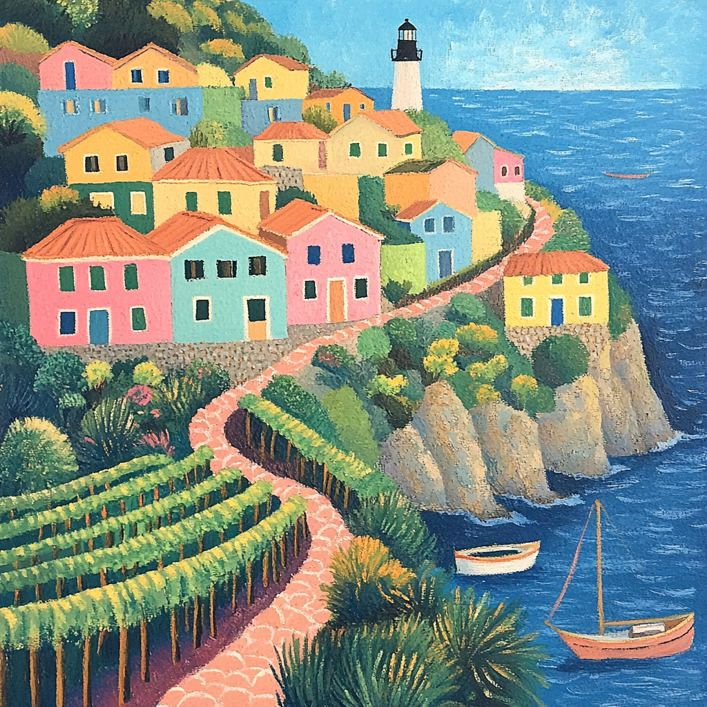 Cinque Terre Coastal Walk paint by color