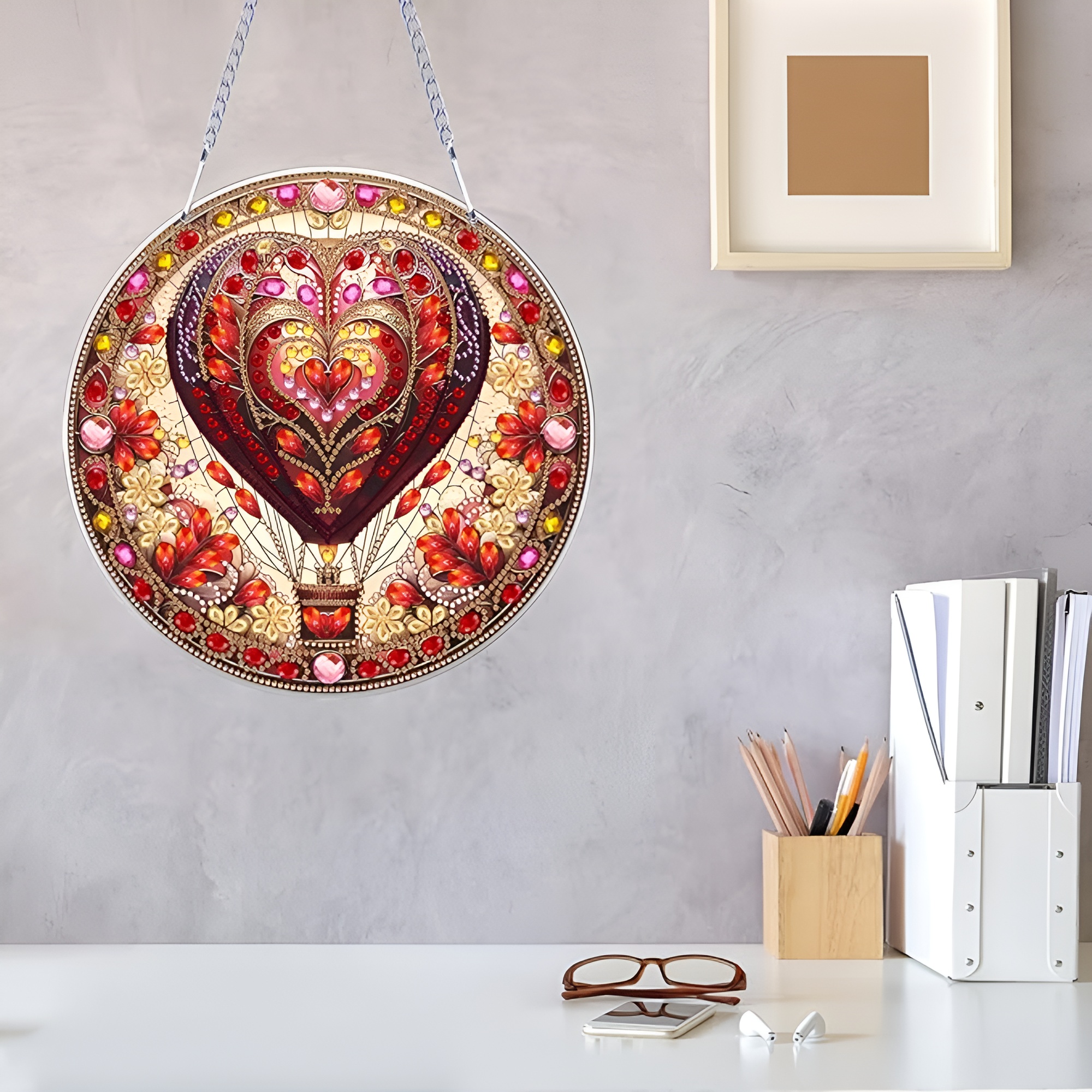 DIY Christmas Ornament Diamond Art Kit with Double Sided Design