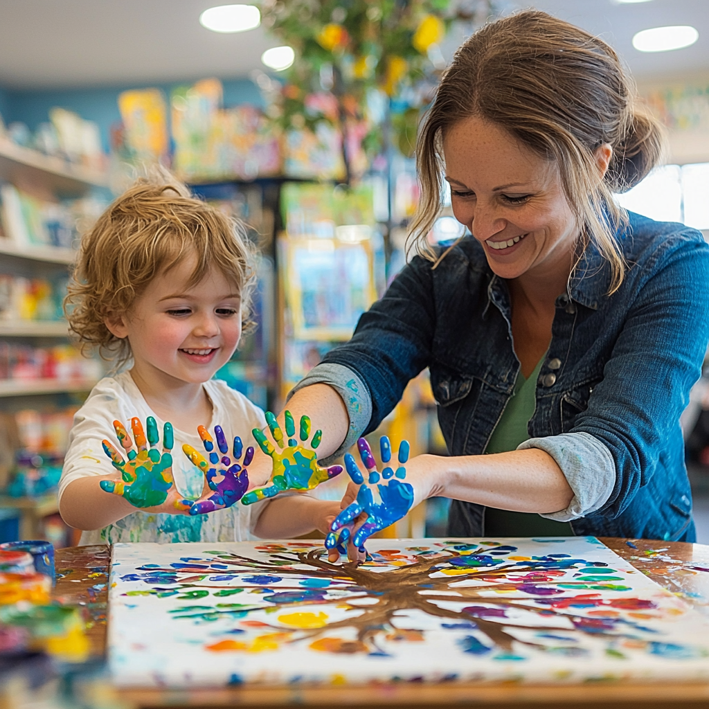 Hearts And Hands: Creating A Family Handprint Tree Together Paint By Diamonds Kits