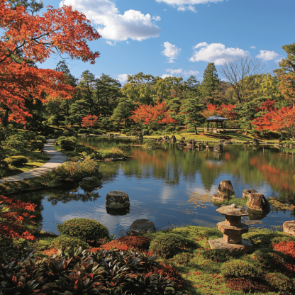 Kyoto Botanical Gardens - Kyoto Paint By Diamonds Kits