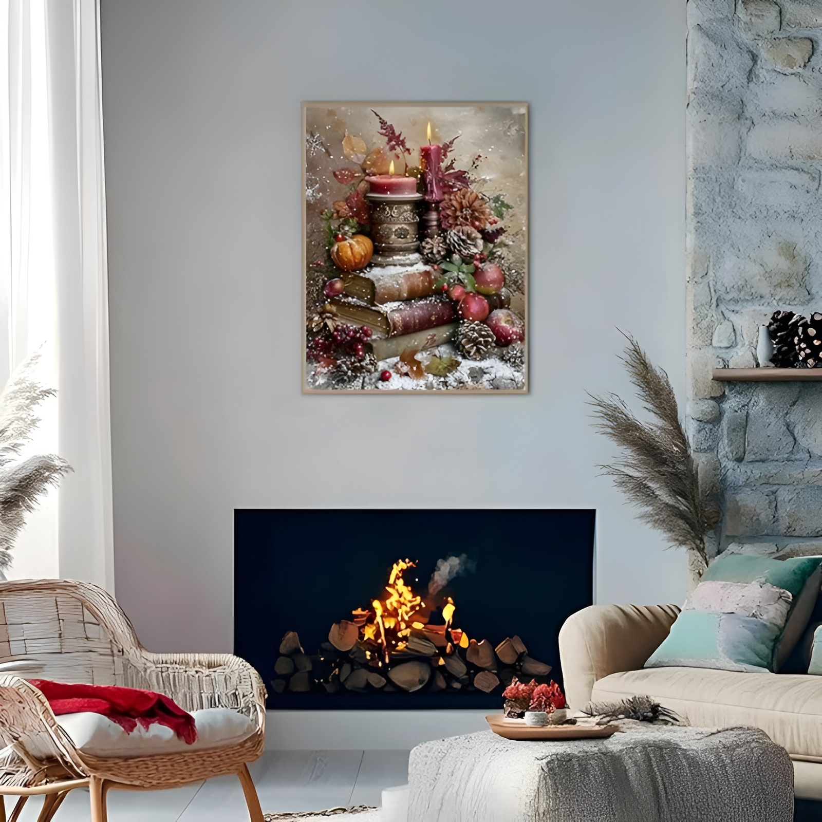 Round Full Drill 5D Christmas Diamond Painting Art Kits