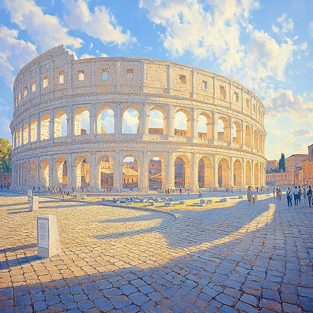 Colosseum Ancient Arena paint by color