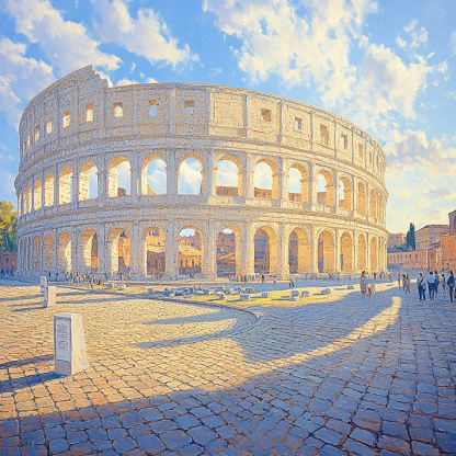 Colosseum Ancient Arena paint by color