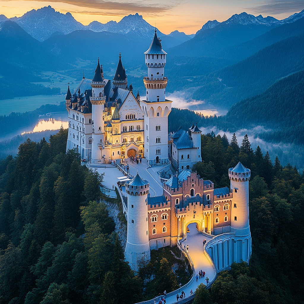 Fairy Tale Neuschwanstein Castle diamond painting