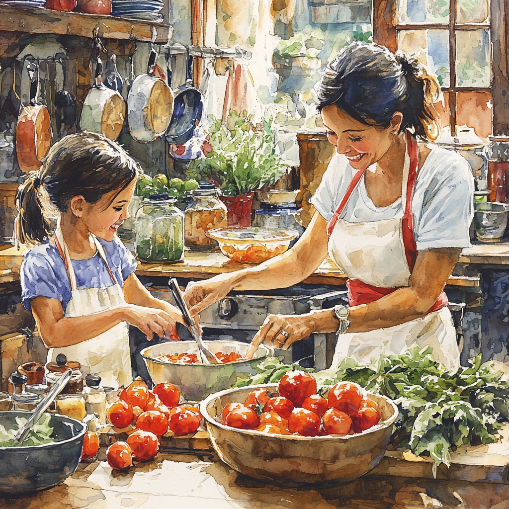 A Family Recipe Day: Cooking Together With Love Paint By Diamond