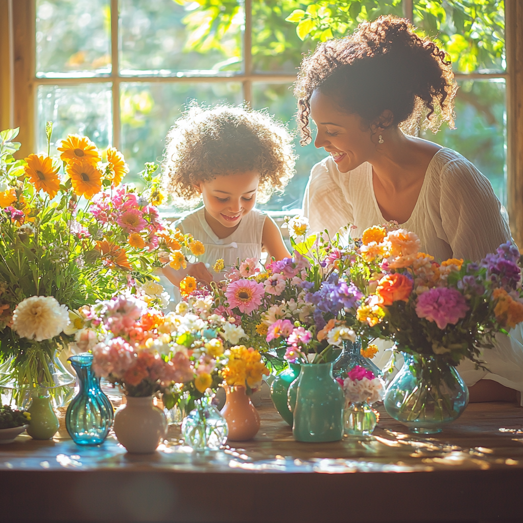 Blossoms Of Love: A Flower Arranging Session Paint By Color